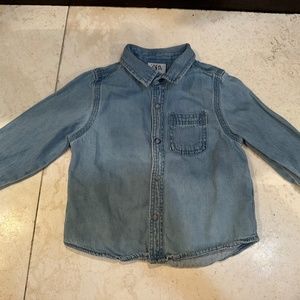 Zara Denim Shirt 6-9 MO
